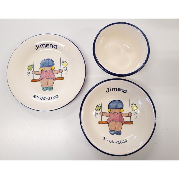 Vajilla infantil columpio 3 piezas