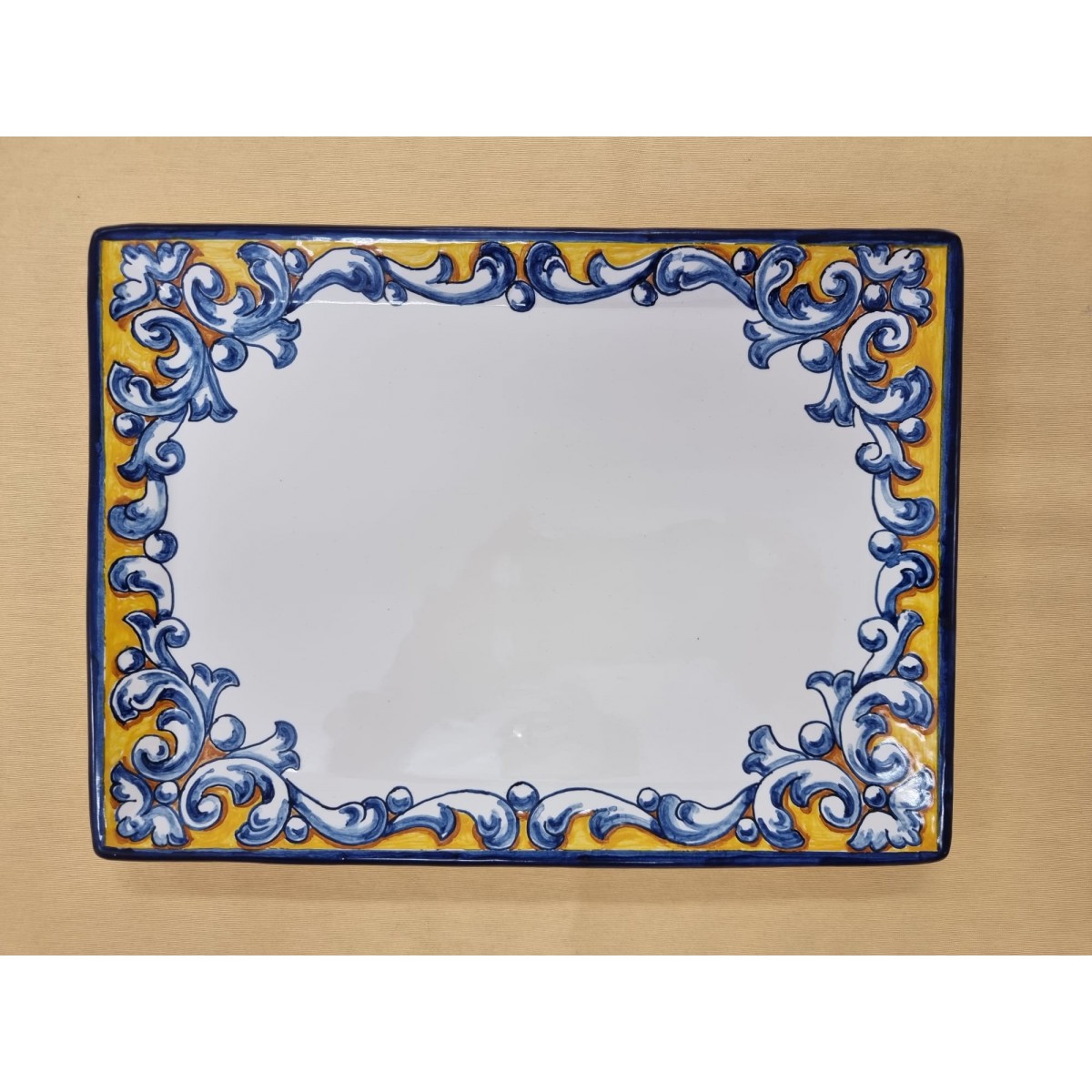 Bandeja rectangular grande renacimiento